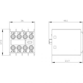 Siemens 3RH29111FB22 Hilfsschalterblock 