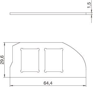 OBO MPRM2 2C Montageplatte m.2xLochbild 