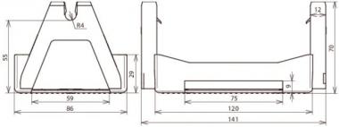DEHN Dachleitungshalter Typ KF2   253051 