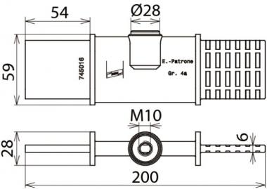 DEHN Erdungspatrone NH    EP NH4A TI M10 