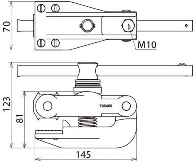 DEHN Schienen-Erdungsklemme m. Kn 792450 