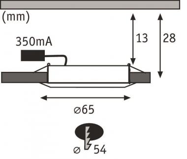 Paulmann Möbel EBL rd LED 2x2,5W   99921 