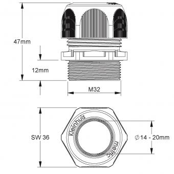 HKL Verschraubung M32                350 
