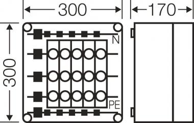 HENS Mi-Sicherungsgehäuse 5x63A   MI3236 