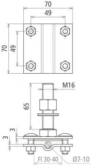 Dehn 478150 AK AK 7.10 FL40 GBM16X65 V4A 