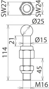 DEHN Kugelfestpunkt gerade m.     755645 