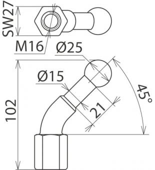 Dehn 756600 KFP 25 W45    KFP 25 W45 M16 