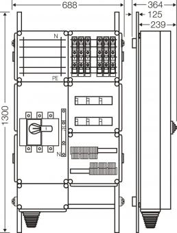 Hensel Ladeverteiler f.6 Mi EV 11kW 6100 