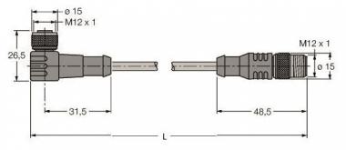 Turck Verbindungs- WK4.5T-5-RS4.5T/S2503 