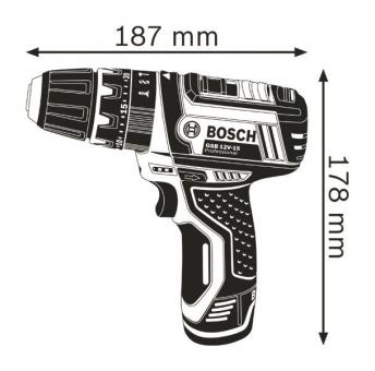 Bosch GSB 12V-15 (2x2.0Ah,GAL 06019B690K 