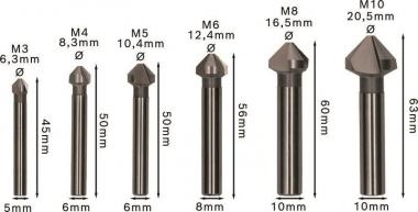 Bosch Kegelsenker-Set 6tlg 45 2608597527 