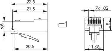 TEGA RJ45-Stecker MP8        J00026A0182 