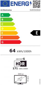 LG OLED55G58LW sw/si OLED-TV 
