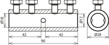 DEHN Verbindungsmuffe Al f. Rd 1  385216 