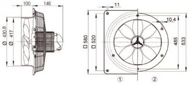 MAICO Wandventilator            DZQ40/8B 