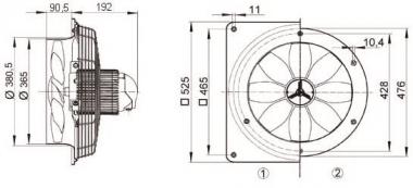MAICO Axial-Wandventilator      DZQ35/2B 