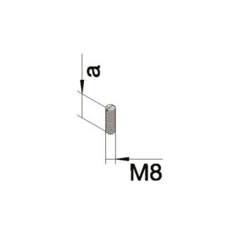 Hager Nivellierstift M8x25mm     BKZNS25 