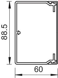 OBO WDK60090LGR Wand-u.Deckenkanal 