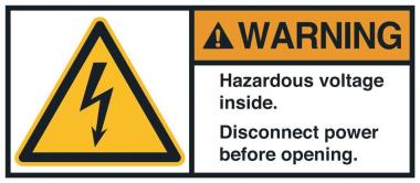 HEIN 181022 ANSI-Aufkleber WARNING 1=2 