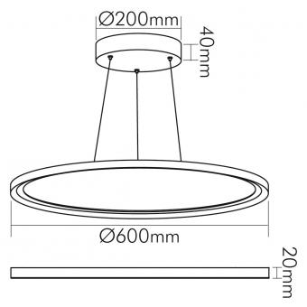 Nobile LED Pendel-Panel R600  1576011012 