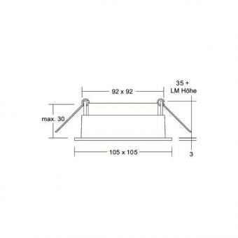 BRUM Einbaumodul quadratisch,   45003170 