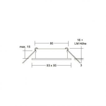 BRUM Einbaumodul quadratisch,   45011170 