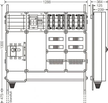 Hensel Ladeverteiler f.8 Mi EV 22kW 8101 