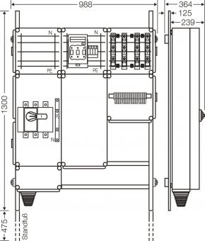 Hensel Ladeverteiler f.4 Mi EV 22kW 4001 