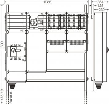 Hensel Ladeverteiler f.8 Mi EV 22kW 8001 