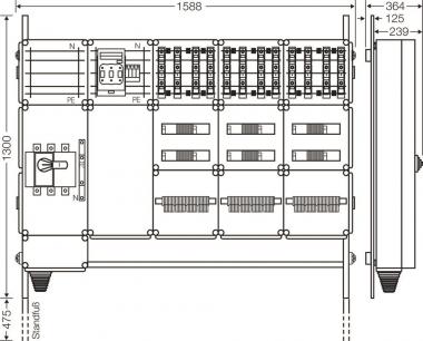 Hensel Ladeverteiler f. Mi EV 22kW 12101 