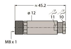 TURCK M8 x 1 / D 8 mm            B5143-0 