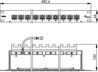 TG MPP16-HS, Cat.6A 16x RJ45 J02022A0050 