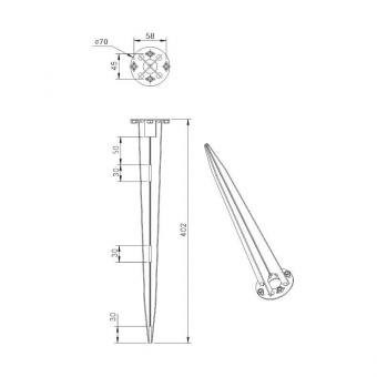 DOTL Erdspiess für DOTLUX LED-      5244 