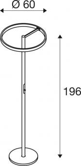 SLV ONE STRAIGHT FL Stehleuchte  1006355 