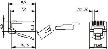 TG RJ45-Stecker geschirmt    J00026A0165 