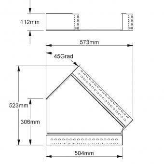 Niedax Bogen 45° 110x502mm   RBA 110.500 