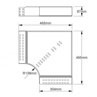 Niedax Bogen 90° 85x302mm   RES 85.300 F 