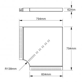 NIED Verzinkt Bogen             600X60MM 