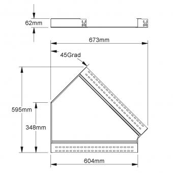 Niedax RBA60.600 Bogen 45°,   RBA 60.600 