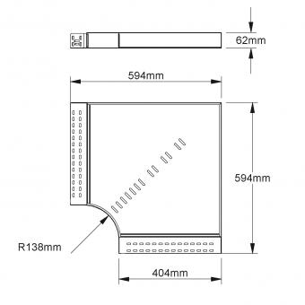 NIED Verzinkt Bogen             400X60MM 