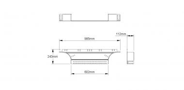 Niedax Anbau T-Stück f.KR RTA 110.600 E3 