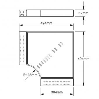 NIED Bogen verzinkt             300X60MM 