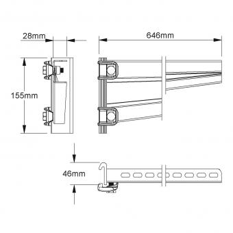 NIED AUSLEGER SCHWER 200X630MM   KTTS600 