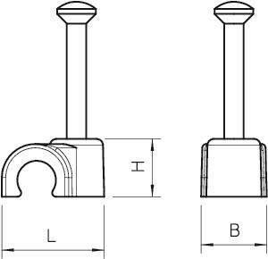 OBO 2011 35 LGR ISO-Nagel-Clip 11mm L35 