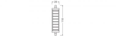 LEDV LED Stablampe 15-125W/827 2000lm 