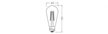 Ledvance LED CLASSIC 3.8W 827 Clear 