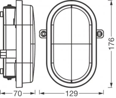 LEDV BULKHEAD Isovalleuchte IP65 schwarz 
