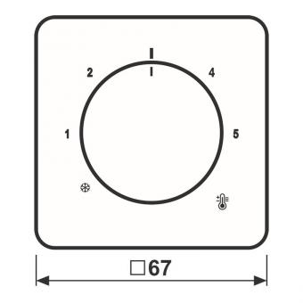 Jung Abdeckung f.Thermostat   CD1749BFWW 
