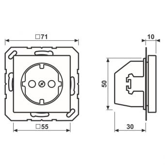 Jung SCHUKO  Steckdose       A1520NBFWWM 
