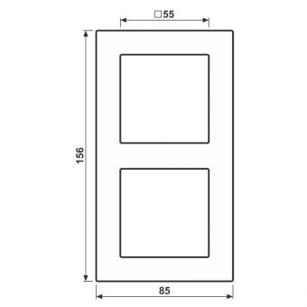 Jung Rahmen 2f A 550          A5582BFWWM 
